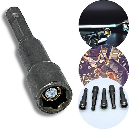 Conjunto 5 Soquetes Metálicos para Chaves Intercambiáveis