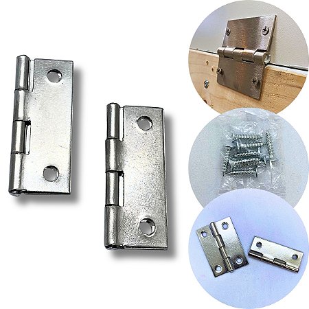 Dobradiça de Metal Comum para Móveis com Kit Parafuso