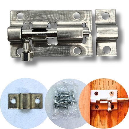 Fecho Trinco Ferrolho Metálico Resistente para Porta