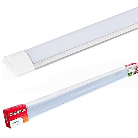 Luminária LED Slim 100cm 36W 6500K Bivolt Economiza Energia