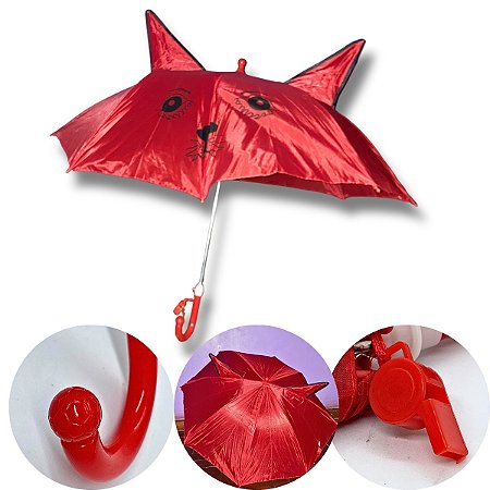 Guarda-Chuva Infantil Automático Temático Com Apito