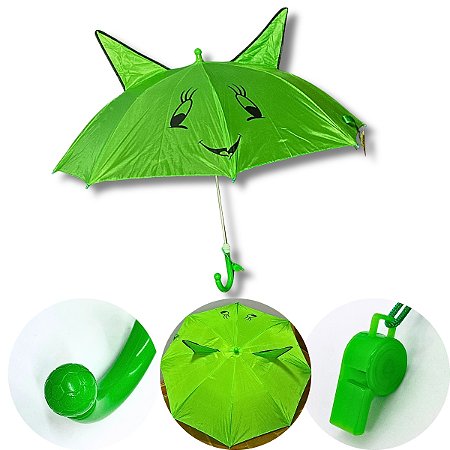 Guarda-Chuva Infantil Automático Temático Com Apito
