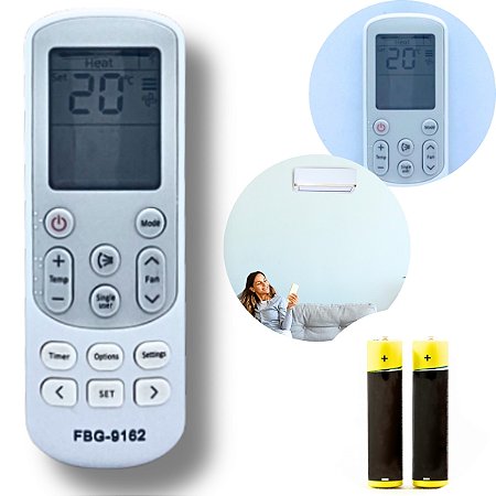 Controle Remoto Ar Condicionado Pilha Compatível AR12C AR09D