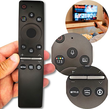 Controle Remoto Smart TV 4K Comando de Voz Q60 Q70 TU8000