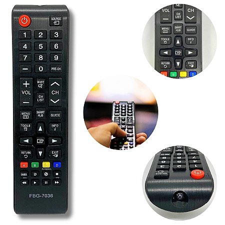 Kit Controle Remoto + Pilhas Compatível Com MU6100 NU7100 TU8000 Q60A