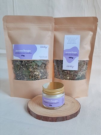 Kit ACONCHEGO | Vela, blend de ervas e sais aromáticos