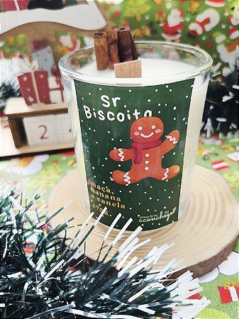 Sr. Biscoito | Maçã, Banana e Canela | Vela de Natal | 175g