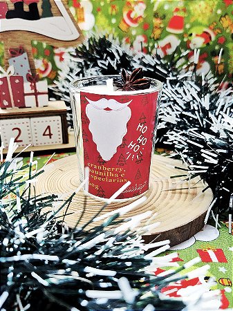 HOHOHO! | Cranberry, Baunilha e Especiarias | Vela de Natal | 60g
