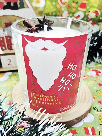 HOHOHO! | Cranberry, Baunilha e Especiarias | Vela de Natal | 280g
