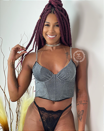Cropped  em lurex Júlia