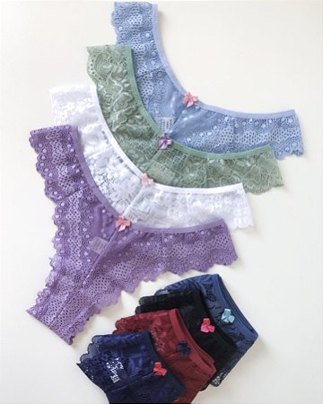 Calcinha  toda em renda Briana