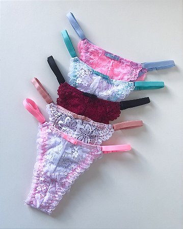 Calcinha de renda string Lila
