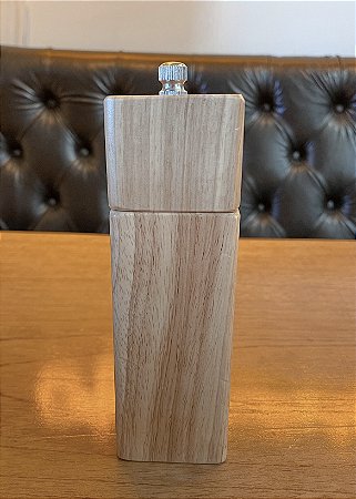 Moedor de pimenta sal retangular bambu 15,5cm