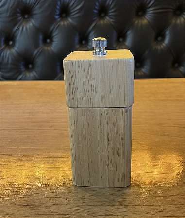 Moedor de pimenta sal retangular bambu 10,5cm