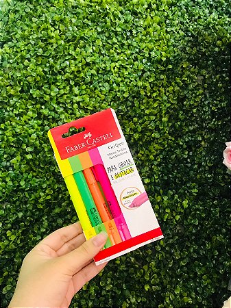 Kit Marca Texto Neon Fine Pen - Faber Castell