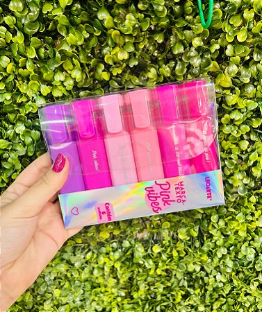 Marca Texto Pink Vibes - Kit c/ 6 cores