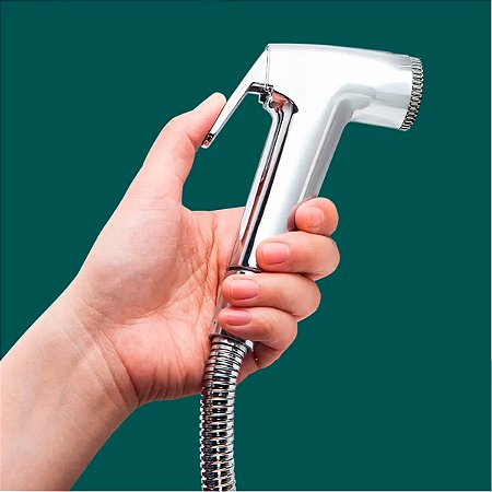Ducha Higiênica Cromada com Registro de 1/4 de Volta e Mangueira 1,20m