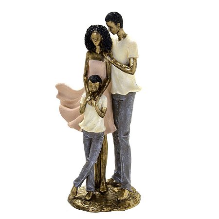 Enfeite Figura Família Decorativa Resina