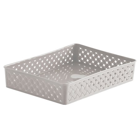 Cesta Organizadora Rattan Branca G 34 cm