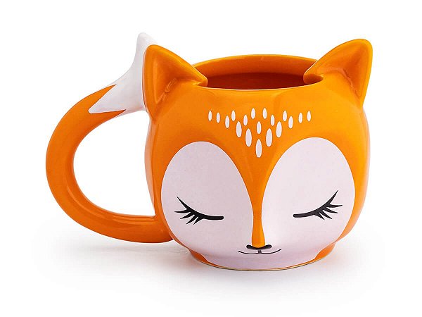 Caneca de Cerâmica Raposinha Laranja