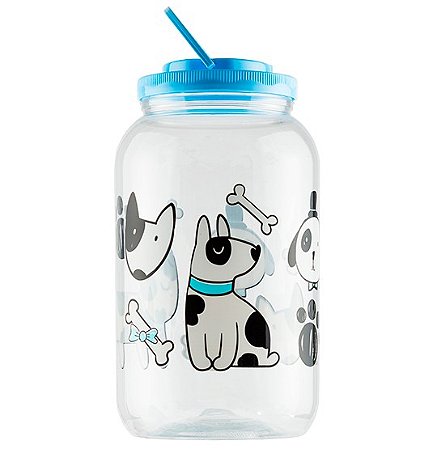 Pote de Plástico Dog Azul 3600 ml