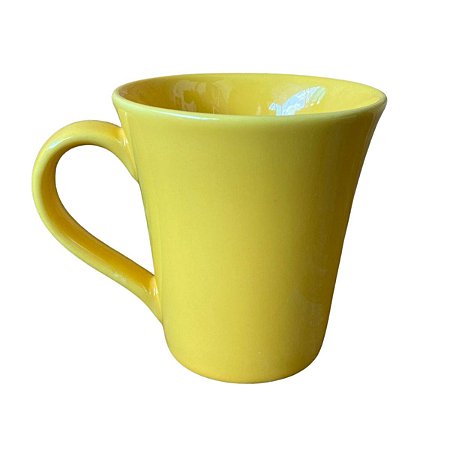 Caneca de Porcelana Amarela