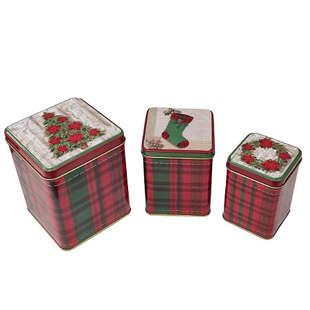 Trio Latas Retangulares Natal