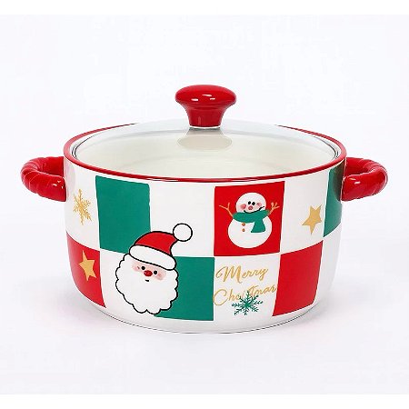 Panela de Cerâmica Natal Quadrados
