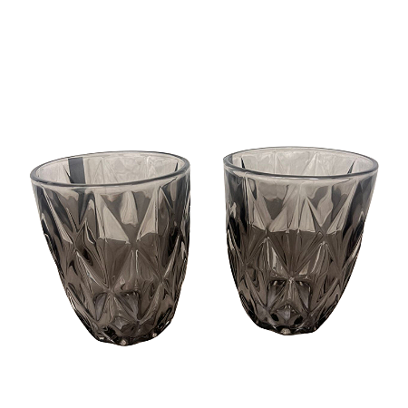 Kit 2 copos Diamond Cinza