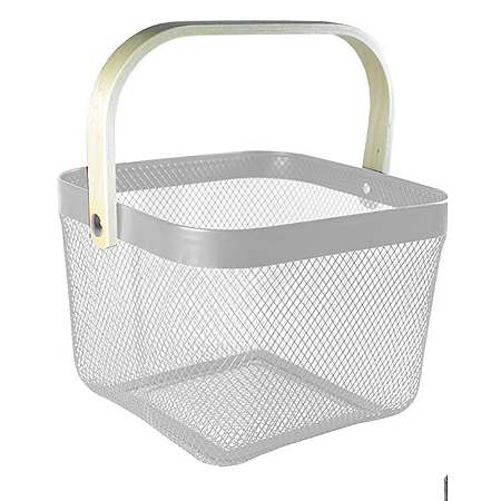 Cesta de Metal Wood Creme 23,5