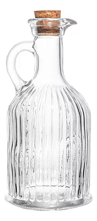 Galheteiro de Vidro  Listra Tampa Cortiça 350 ml