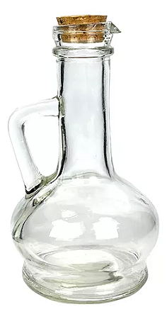 Galheteiro de vidro com tampa cortiça 300 ml