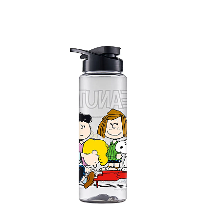 Garrafa Squeeze de Plástico Snoopy e Sua Turma