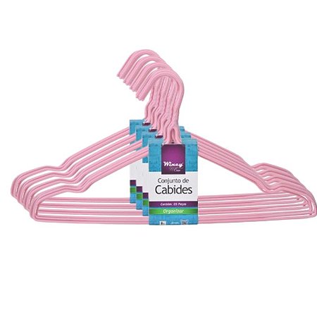 Conjunto de Cabides 5 Peças Rosa