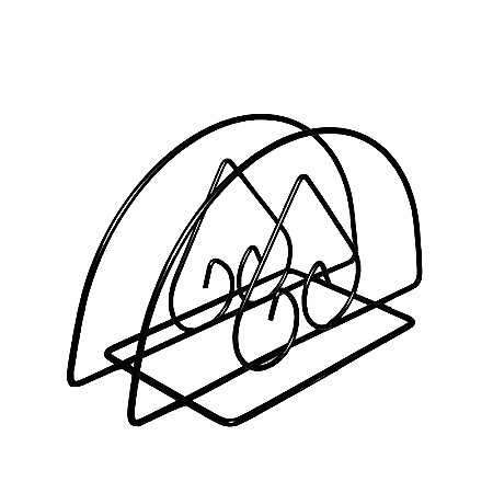 Porta guardanapo aramado preto