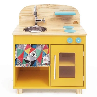 Cozinha de Madeira Infantil Amarela