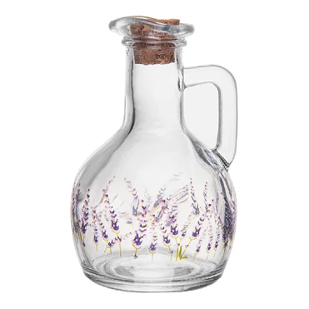 Galheteiro de Vidro com Tampa de Cortiça Lavanda 160 ml