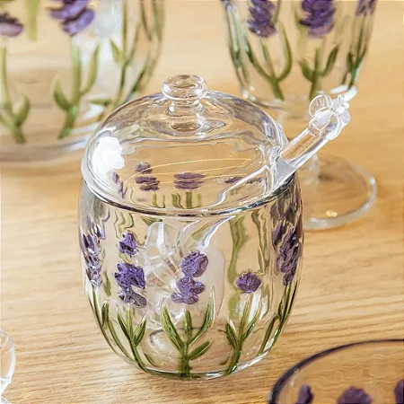 Meleira em Vidro Lavanda Com Pegador