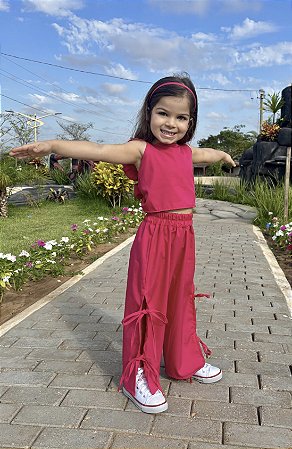Conjunto Calça Pink Verão - 02 anos