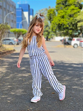 Conjunto Calça Listras