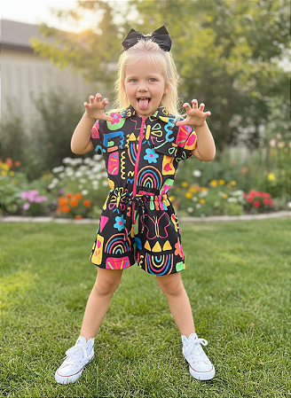 Macaquinho Butterfly Black - 01 ano