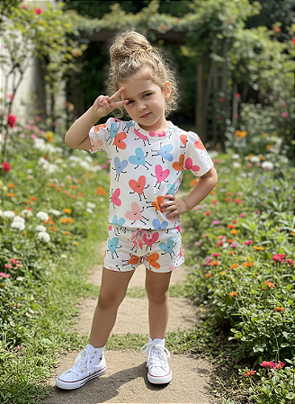 Conjunto Coraçãozinho Malha