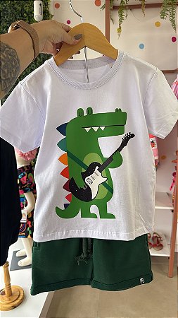 Conjunto Masculino Jacaré Branco