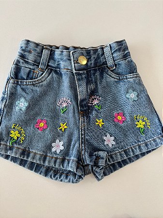 Short Jeans Florescer - 02/08 anos
