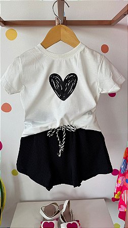 Conjunto Algodão Coração