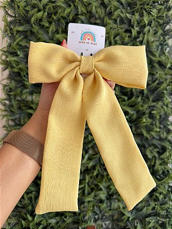 Laço de Linho Amarelo