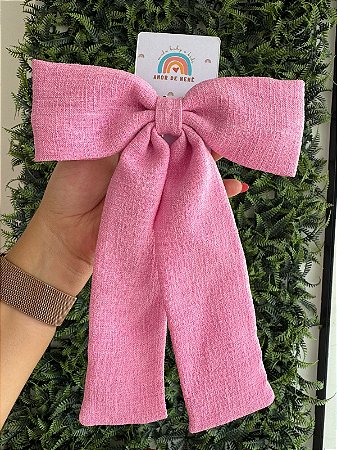 Laço de Linho Rosê