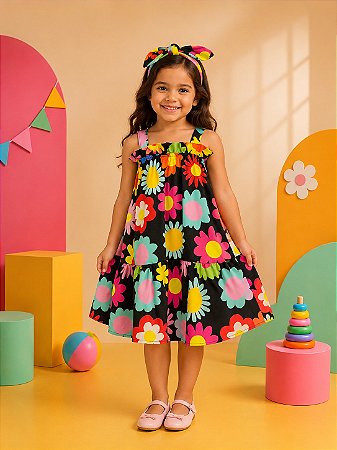 Vestido Primavera Black - 02 anos