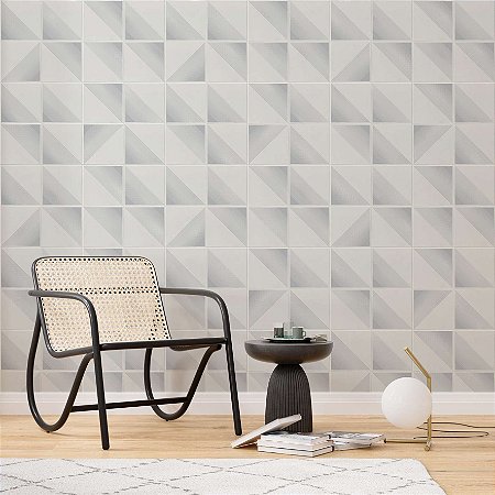 Azulejo Decorado Alpha Cinza Claro