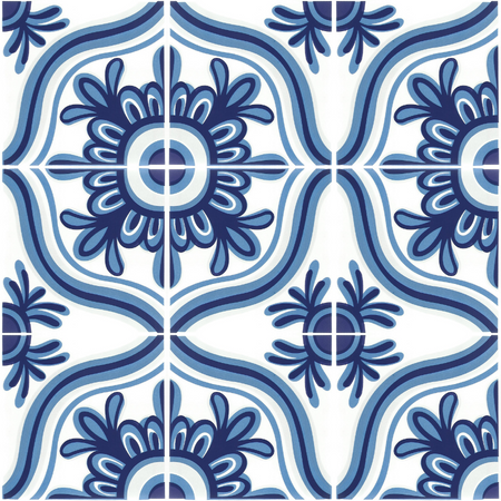 Kit de Azulejos Decorados 16 - 9 Peças - Modelo 013